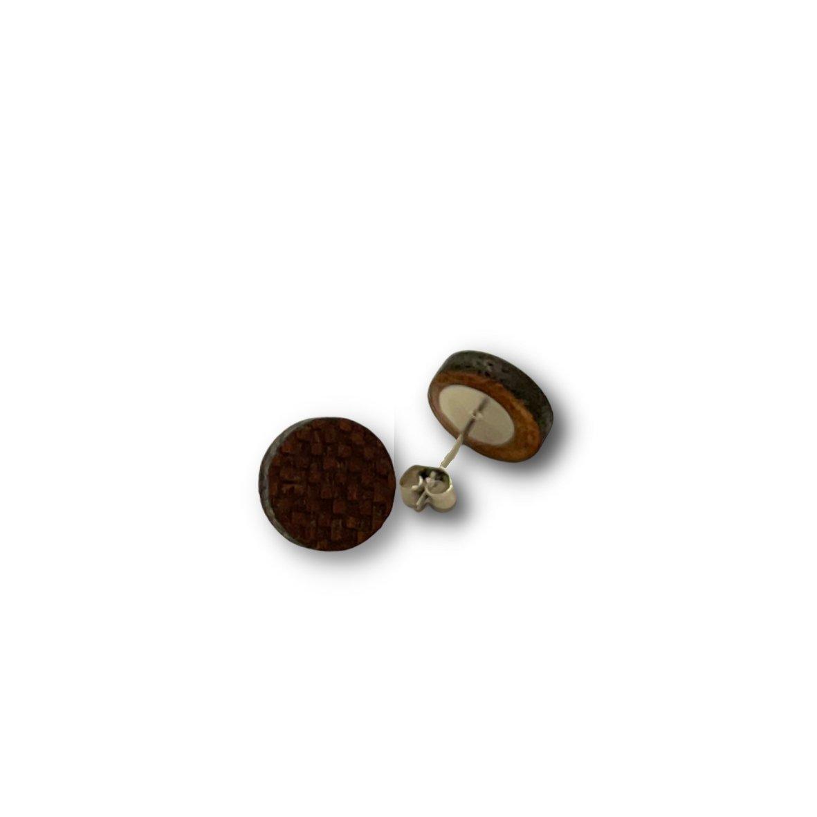 Schachbrett - Holzohrstecker - Kirsche - Mahagoni - Nuss - wood stud - Holzohrringe - Holzdeko und mehr