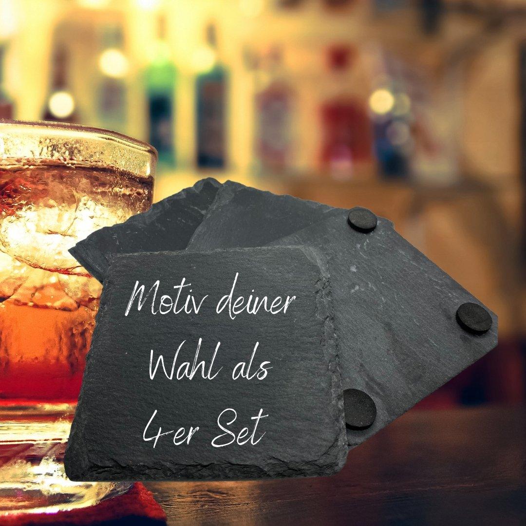 Schiefer Untersetzer für Papa - wood stud - Holzohrringe - Holzdeko und mehr