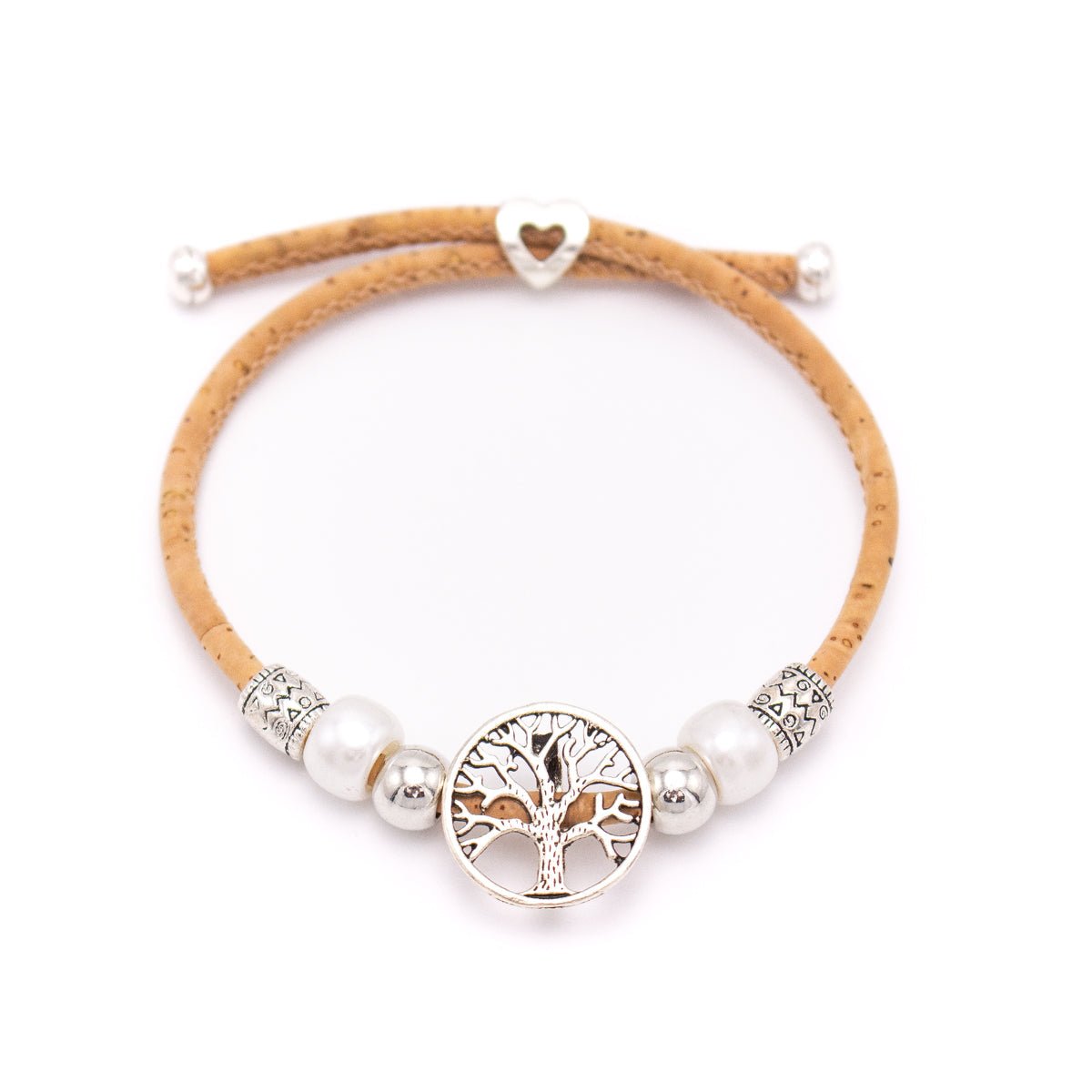 Kork Armband Symbole des inneren Friedens: Lebensbaummotiv.