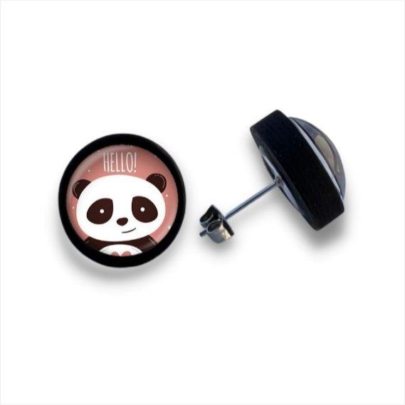 Tiere - rosa - Holzohrstecker mit Motiv - wood stud - Holzohrringe - Holzdeko und mehr