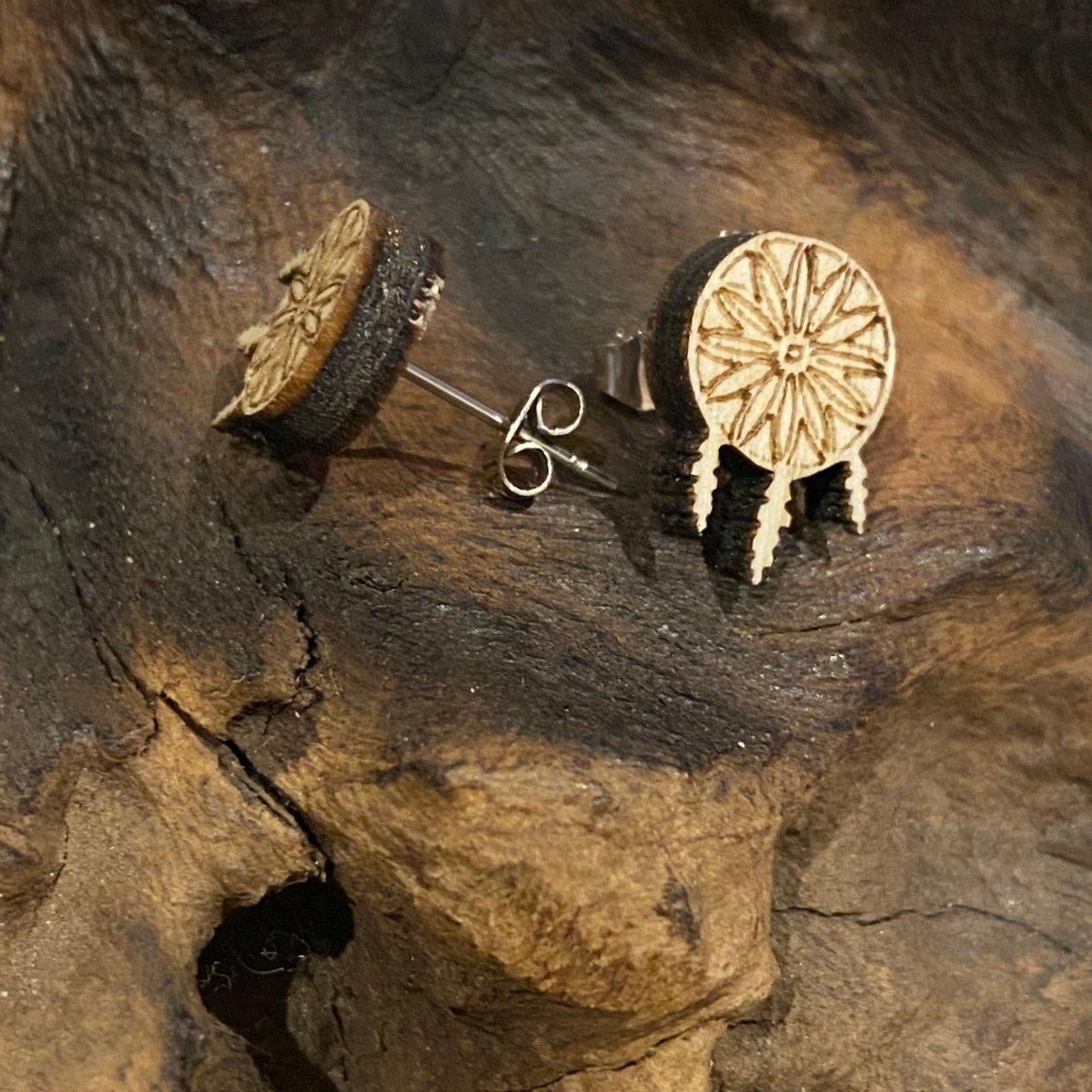 wood stud Traumfänger (Holz-Ohrstecker) wood stud