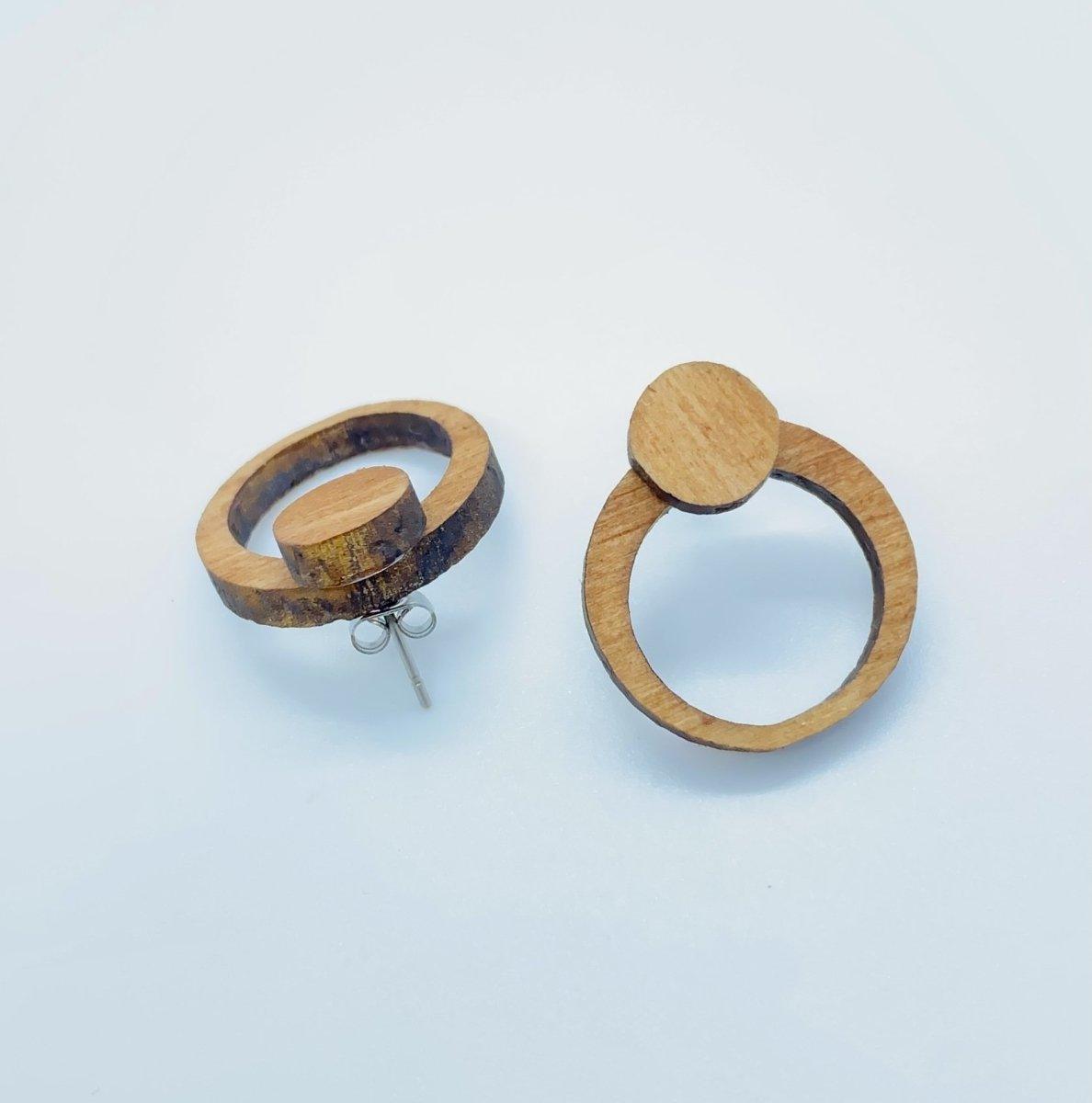 Trendsetter Ohrstecker - wood stud - Holzohrringe - Holzdeko und mehr