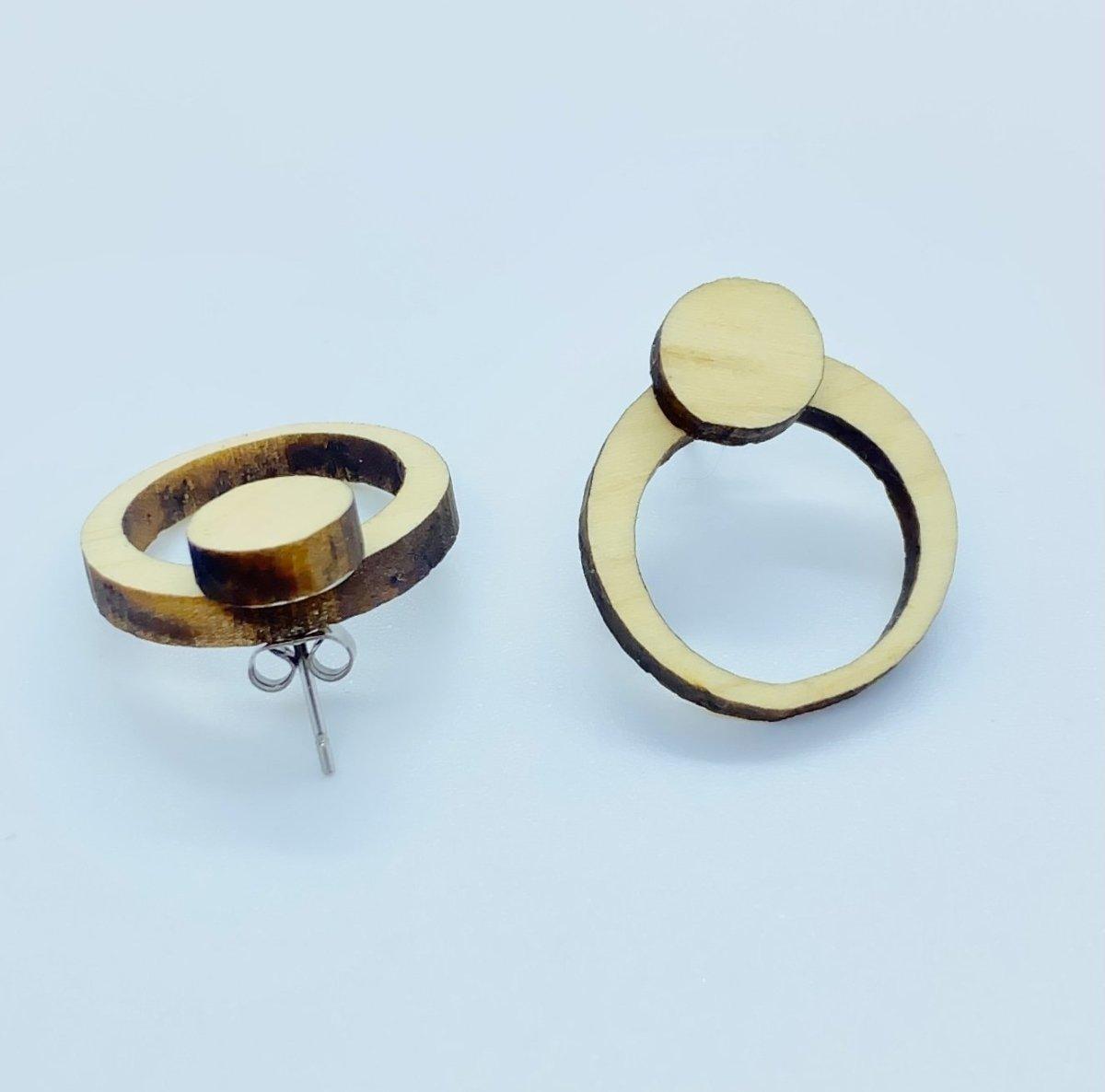 Trendsetter Ohrstecker - wood stud - Holzohrringe - Holzdeko und mehr