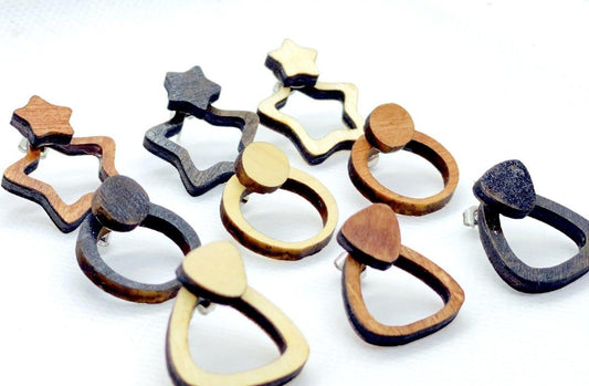 Trendsetter Ohrstecker - wood stud - Holzohrringe - Holzdeko und mehr