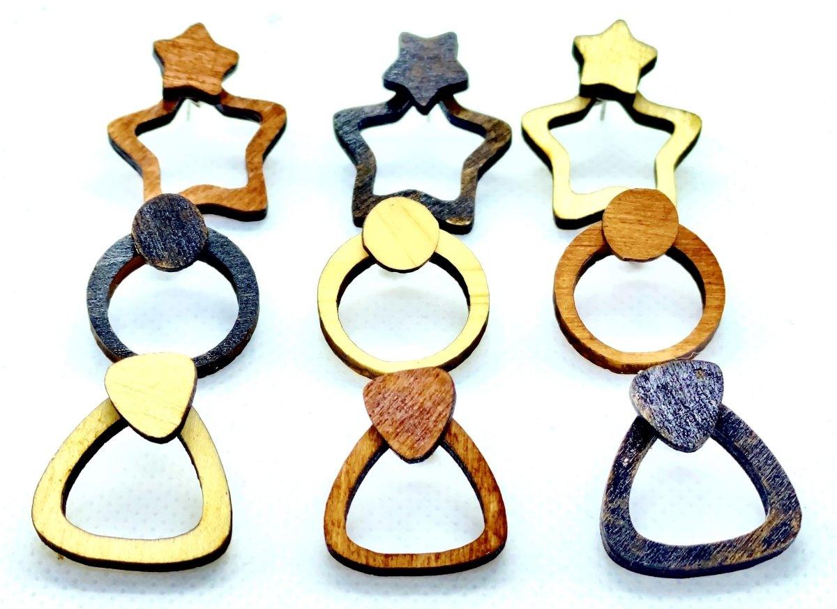 Trendsetter Ohrstecker - wood stud - Holzohrringe - Holzdeko und mehr