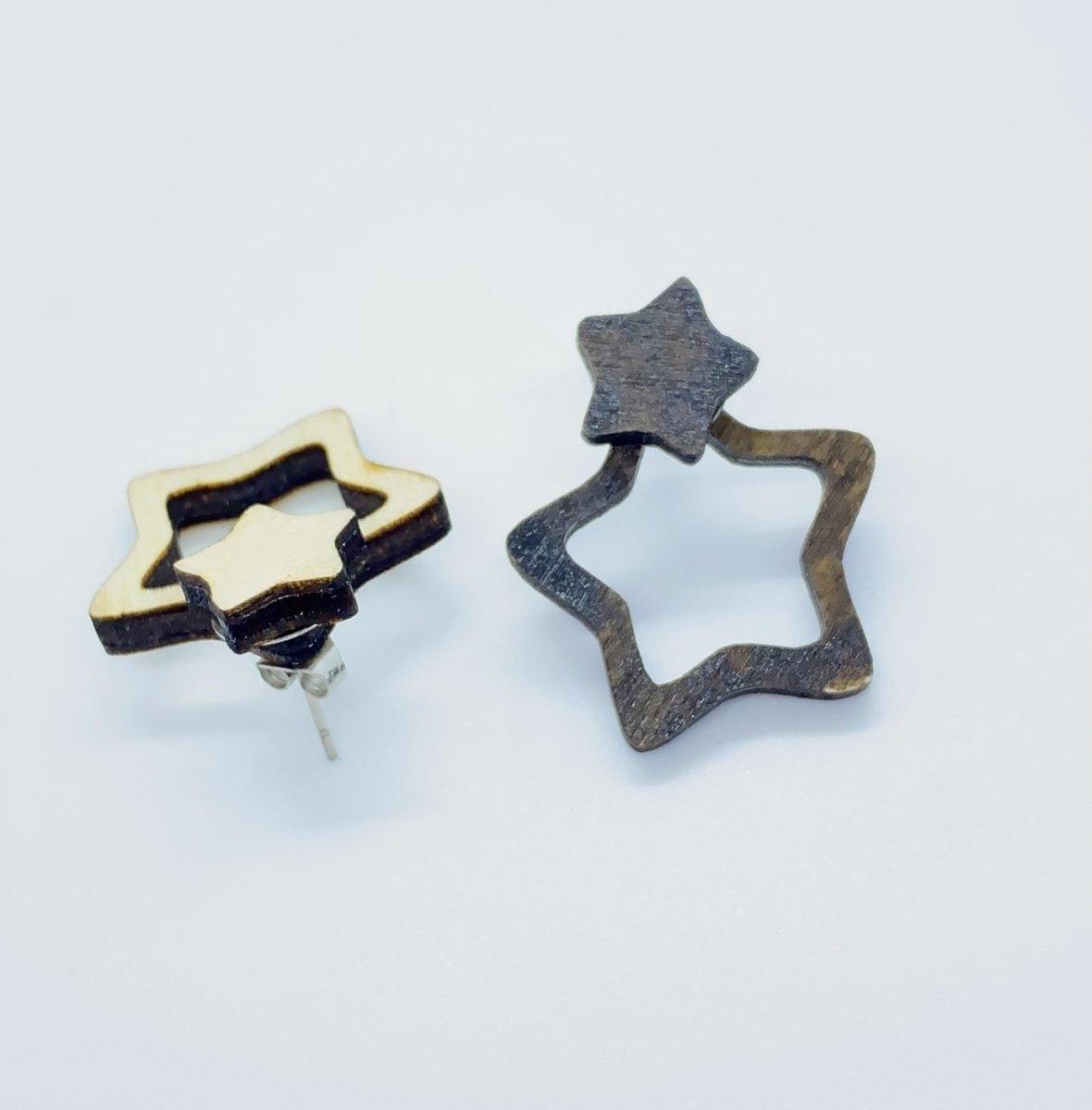 Trendsetter Ohrstecker - wood stud - Holzohrringe - Holzdeko und mehr