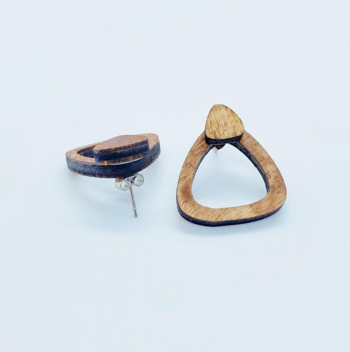 Trendsetter Ohrstecker - wood stud - Holzohrringe - Holzdeko und mehr