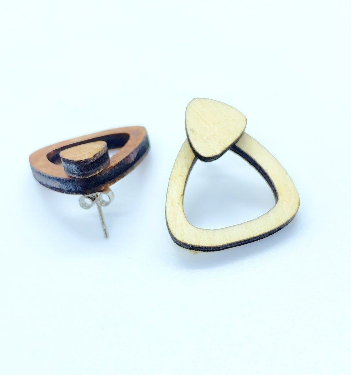Trendsetter Ohrstecker - wood stud - Holzohrringe - Holzdeko und mehr