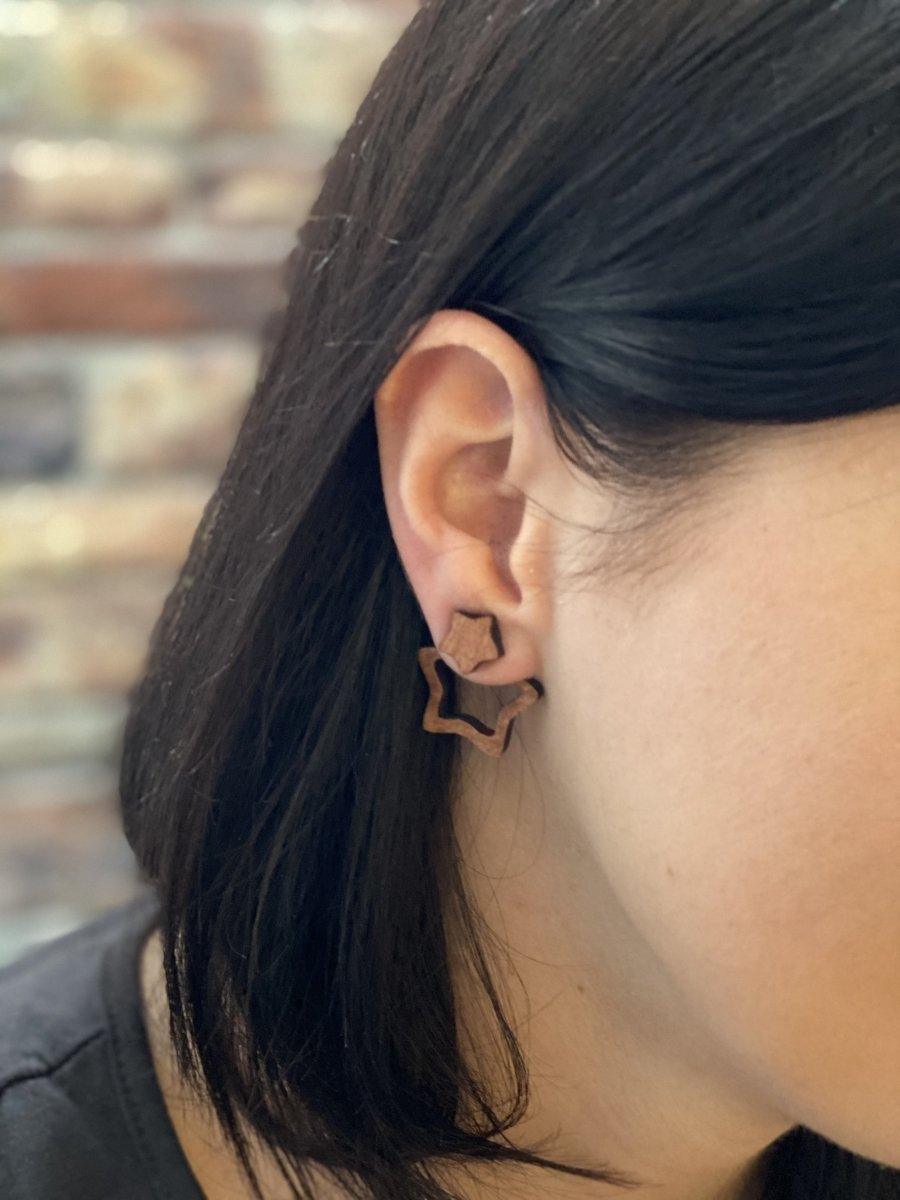 Trendsetter Ohrstecker - wood stud - Holzohrringe - Holzdeko und mehr