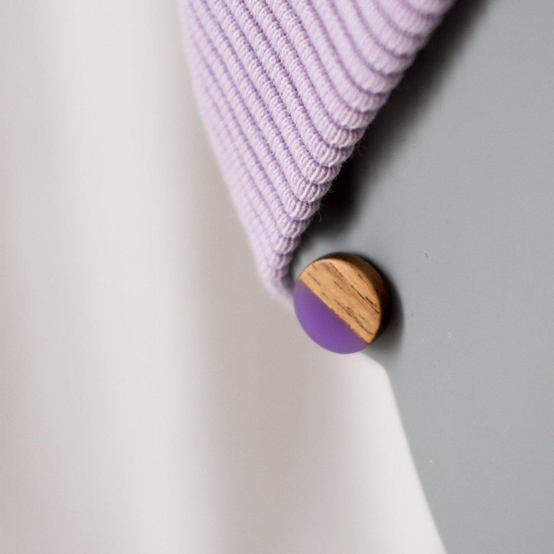Twister Stirnband & Minis Bundle - lila - wood stud - Holzohrringe - Holzdeko und mehr