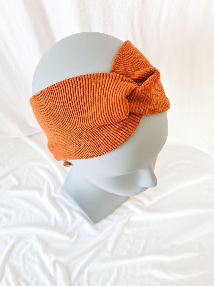 Twister Stirnband & Minis Bundle - orange - wood stud - Holzohrringe - Holzdeko und mehr