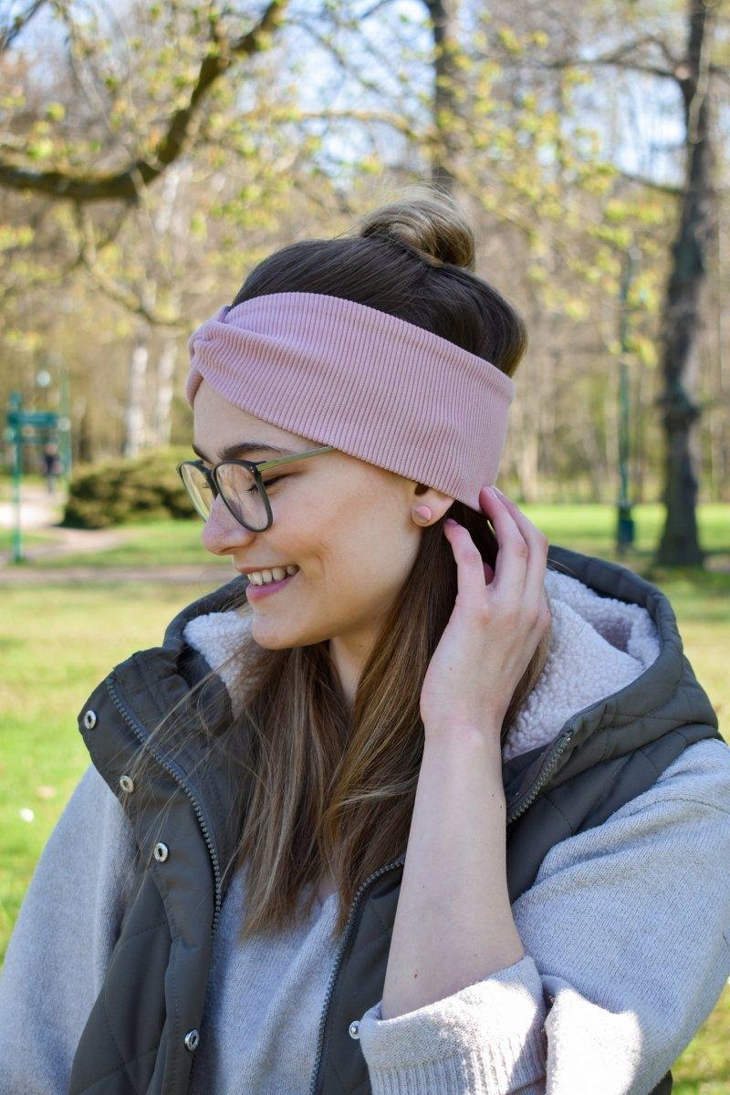 Twister Stirnband & Minis Bundle - rosé - wood stud - Holzohrringe - Holzdeko und mehr