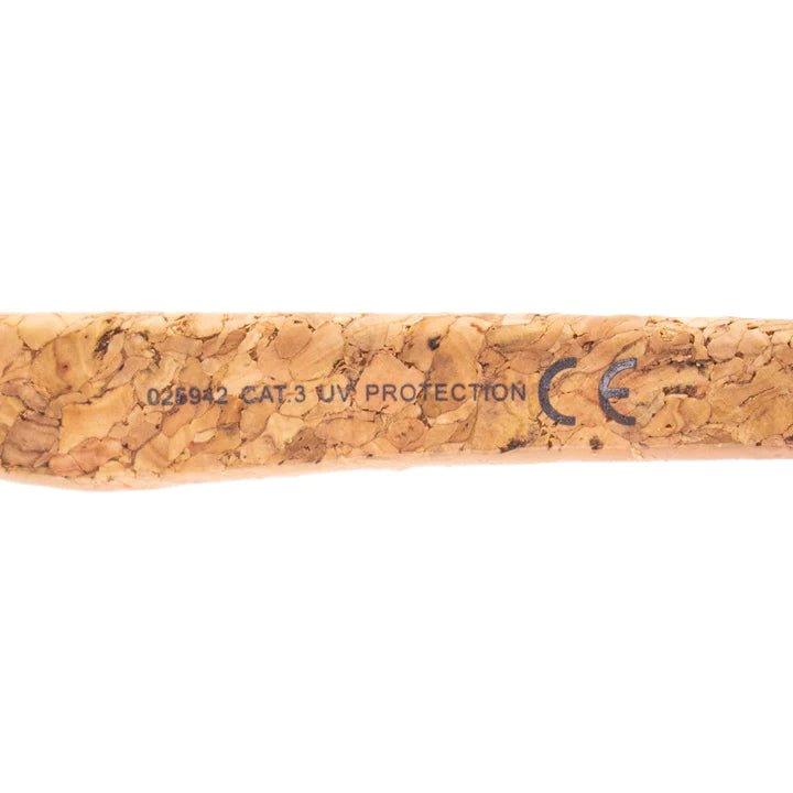 UV Schutz Kork Sonnenbrille Braun/Leo - wood stud - Holzohrringe - Holzdeko und mehr