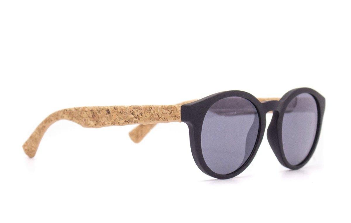 UV Schutz Kork Sonnenbrille rund - wood stud - Holzohrringe - Holzdeko und mehr
