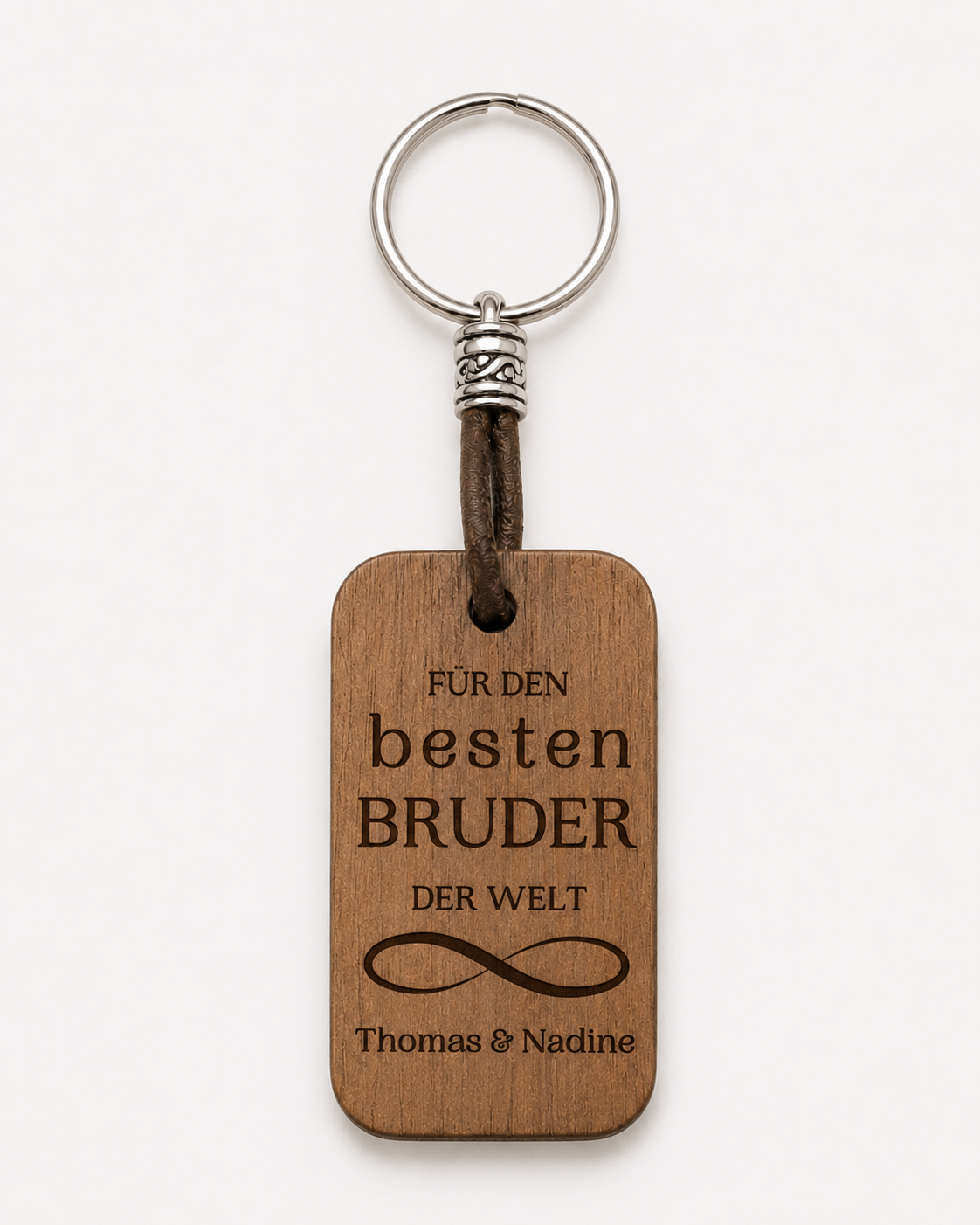 Personalisierter Holz-Schlüsselanhänger für den besten Bruder der Welt mit Namensgravur
Holz-Schlüsselanhänger mit Gravur 