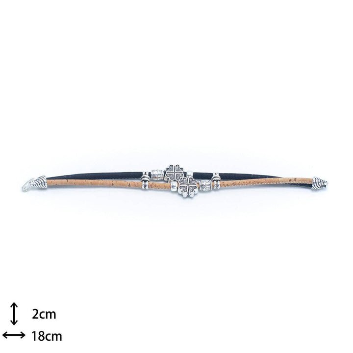 Kork Armband doppeltes Glück - wood stud - Holzohrringe - Holzschmuck und mehr