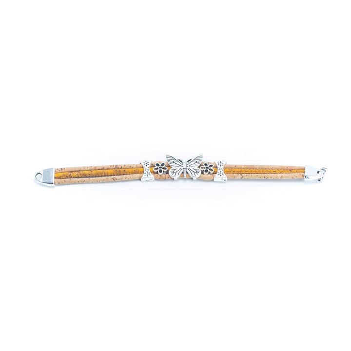 Kork Armband Schmetterlingsblüten - wood stud - Holzohrringe - Holzschmuck und mehr