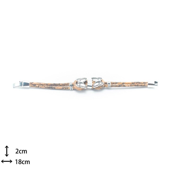 Kork Armband Schmetterlingsglück - wood stud - Holzohrringe - Holzschmuck und mehr
