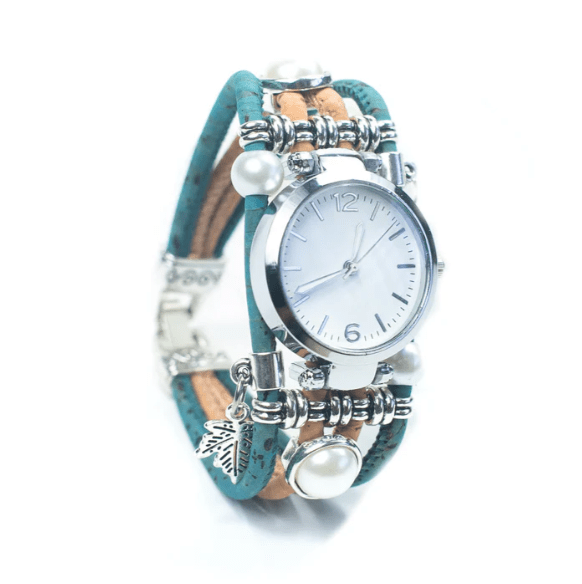 Kork Armbanduhr Indian - wood stud - Holzohrringe - Holzschmuck und mehr