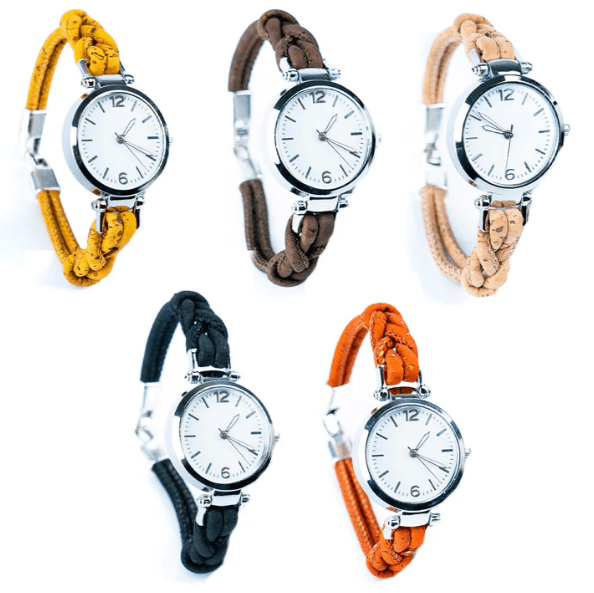 Kork Armbanduhr Knotenfreunde - wood stud - Holzohrringe - Holzschmuck und mehr