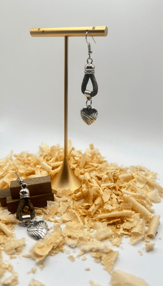 Kork Hängeohrringe amora - wood stud - Holzohrringe - Holzschmuck und mehr