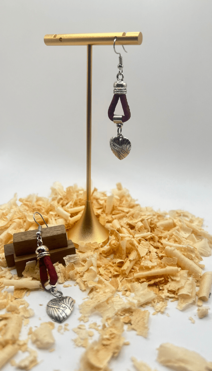 Kork Hängeohrringe amora - wood stud - Holzohrringe - Holzschmuck und mehr