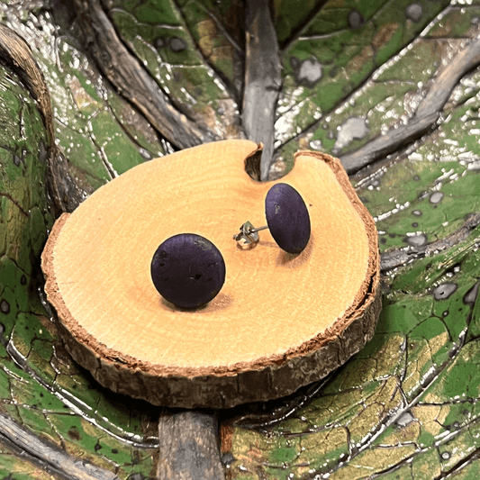 Korkohrstecker Brombeere - wood stud - Holzohrringe - Holzschmuck und mehr