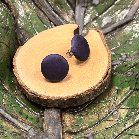 Korkohrstecker Brombeere - wood stud - Holzohrringe - Holzschmuck und mehr
