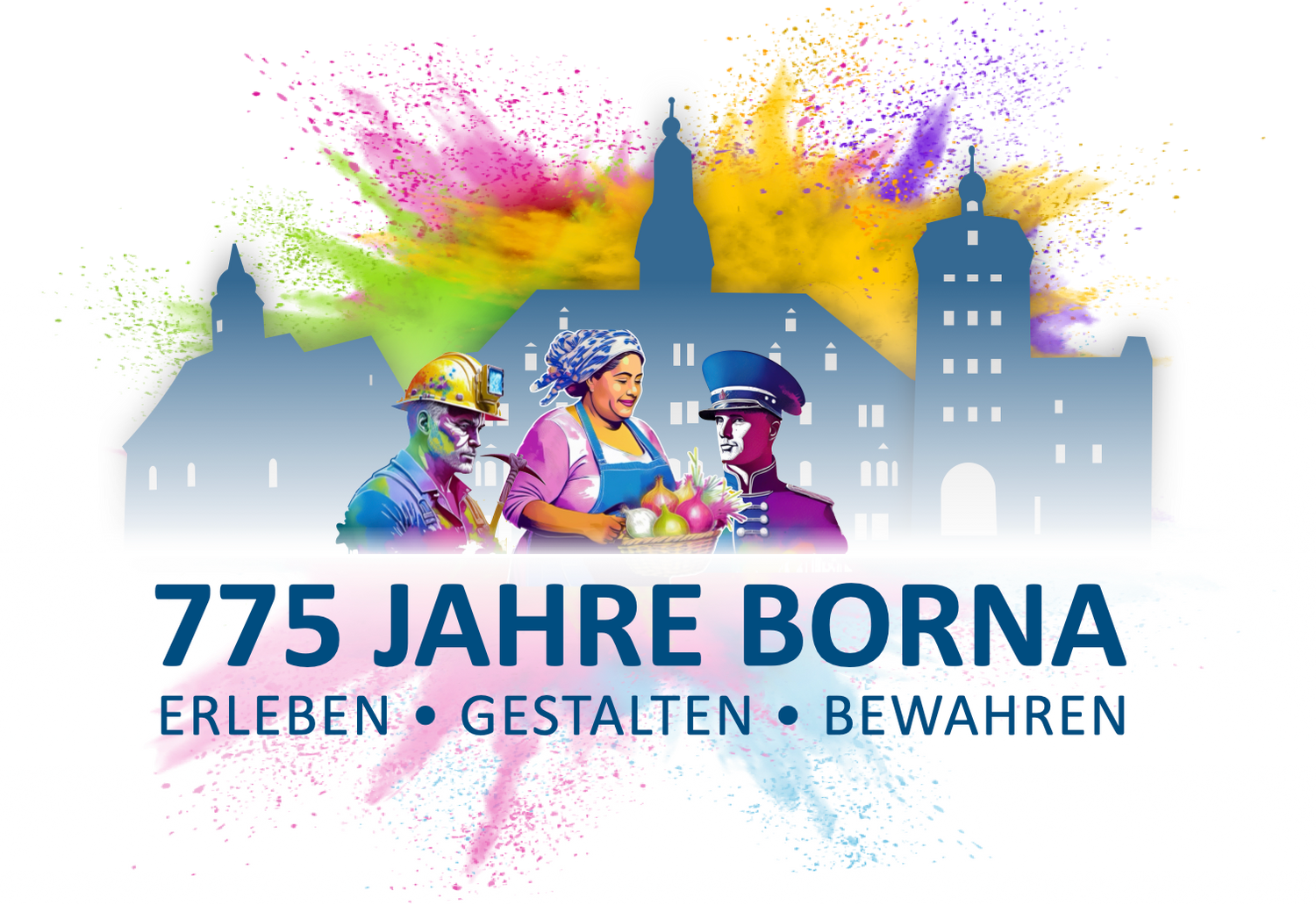 Logo 775 Jahre Borna – Erleben, Gestalten, Bewahren