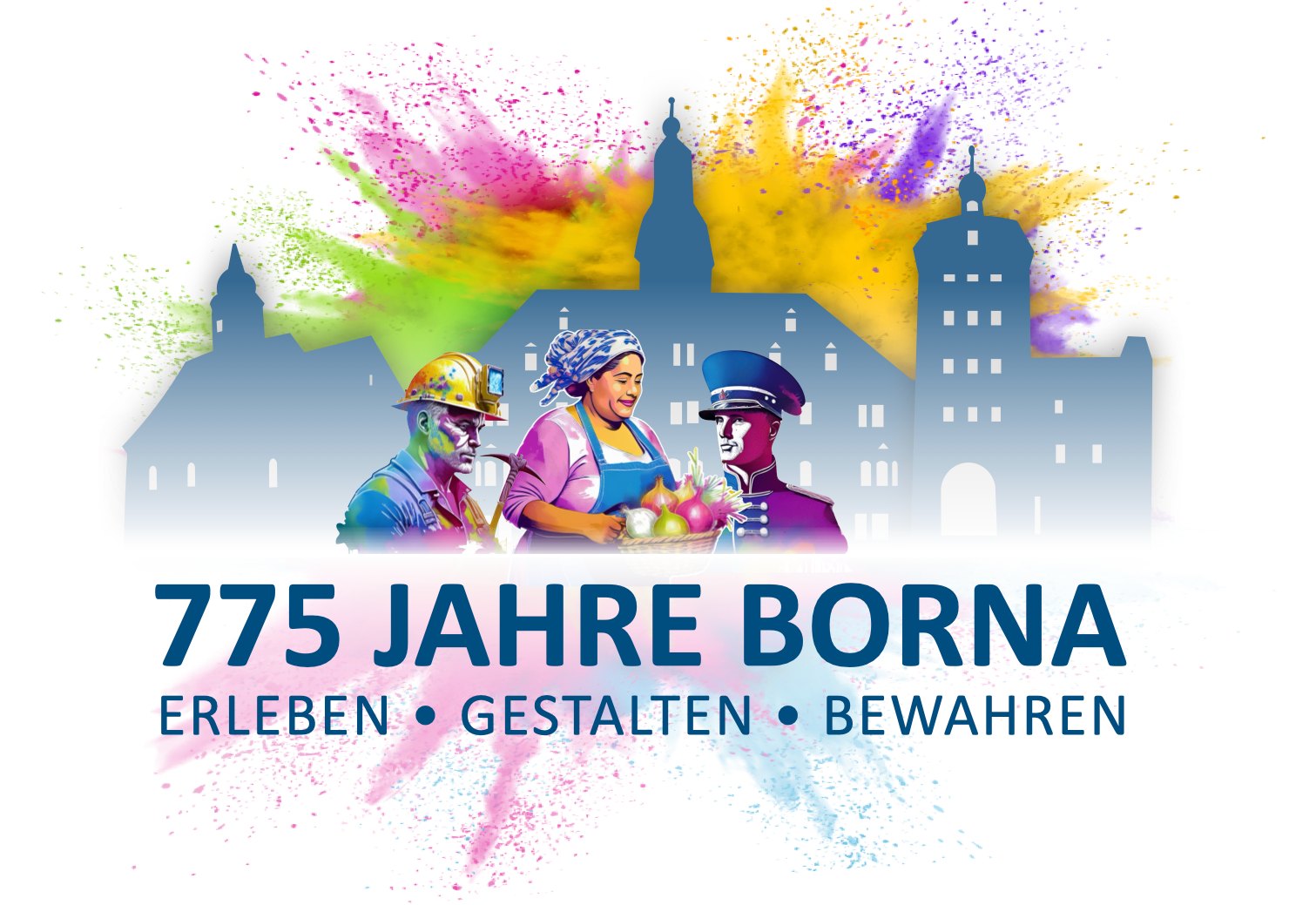 Logo 775 Jahre Borna – Erleben, Gestalten, Bewahren