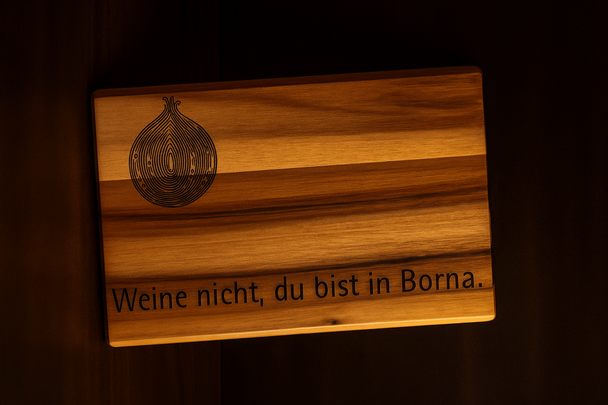 Schneidebrett Borna Fingerprint - wood stud - Holzohrringe - Holzschmuck und mehr