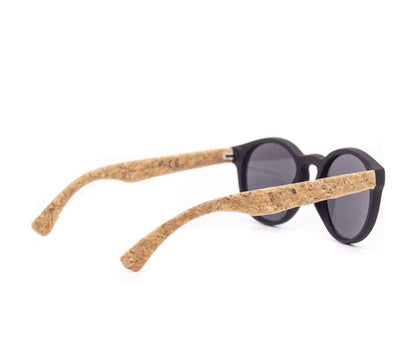 UV Schutz Kork Sonnenbrille rund - wood stud - Holzohrringe - Holzdeko und mehr